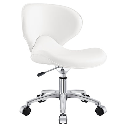 Esperto White Pedicure Rolling Stool