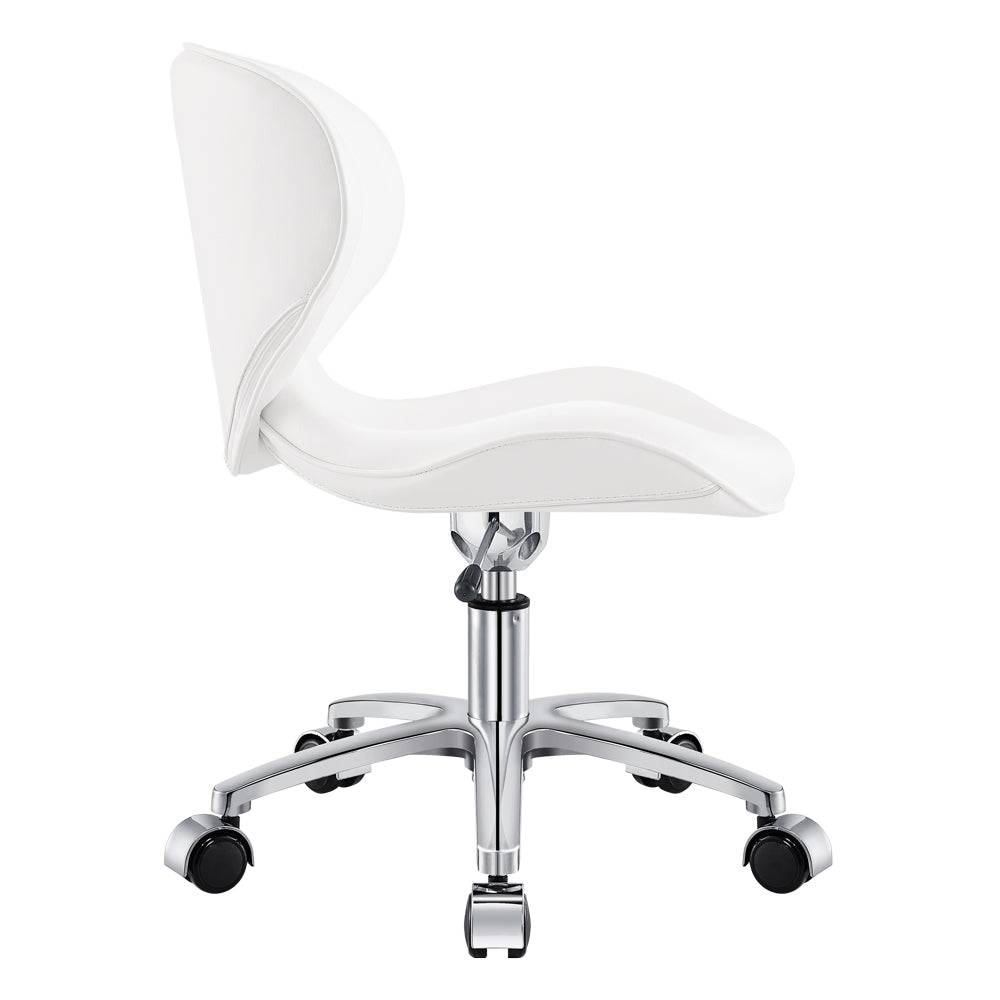 Esperto White Pedicure Rolling Stool