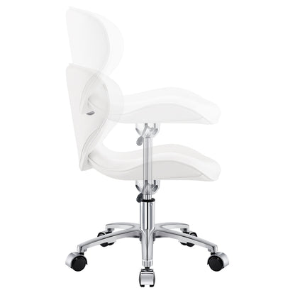 Esperto White Pedicure Rolling Stool