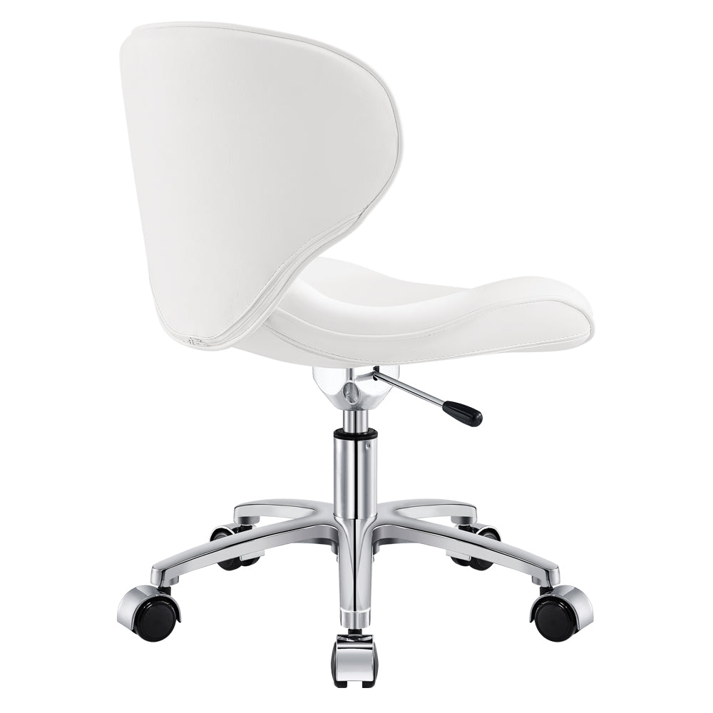 Esperto White Pedicure Rolling Stool