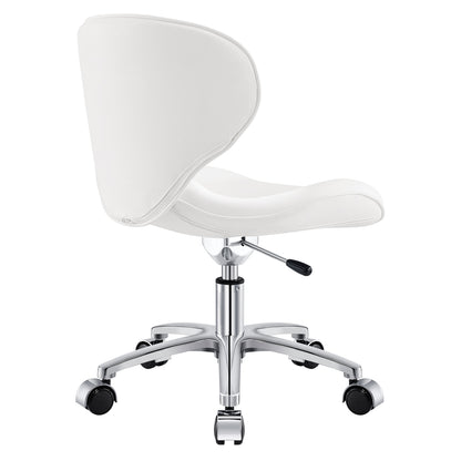 Esperto White Pedicure Rolling Stool