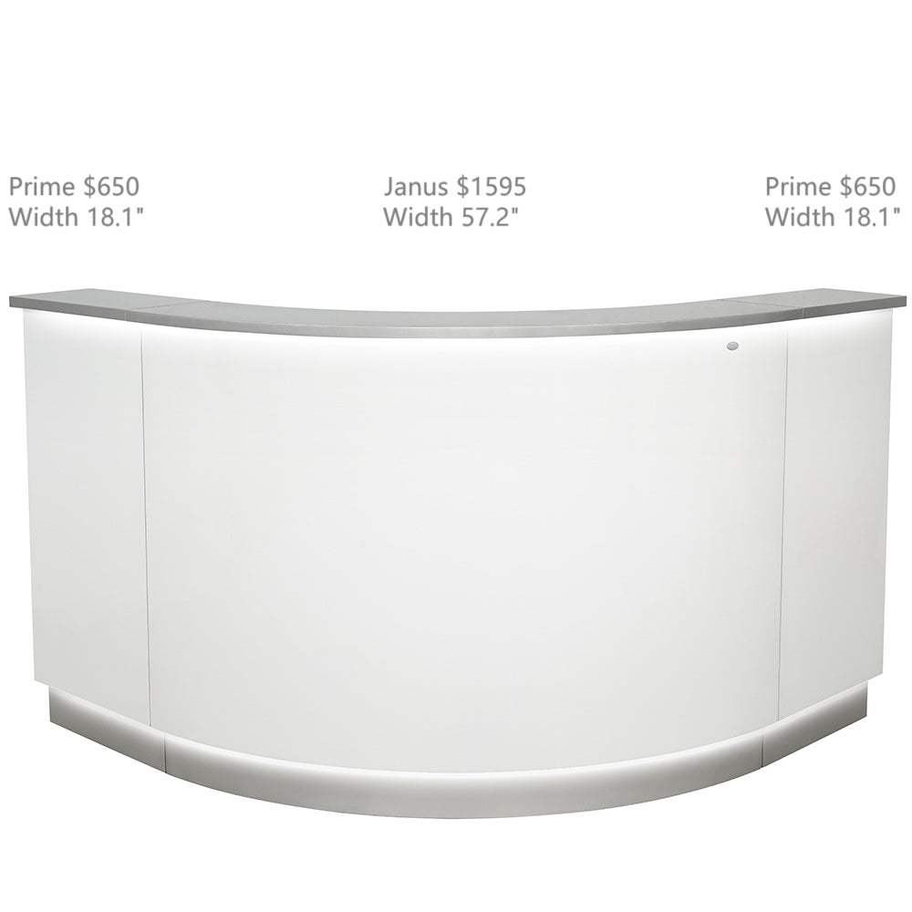 Janus LED Illuminated Curved Reception Desk