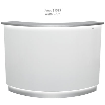 Janus LED Illuminated Curved Reception Desk