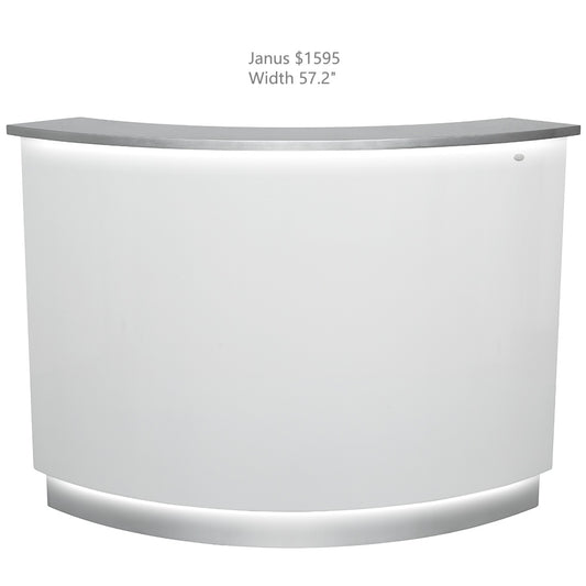 Janus LED Illuminated Curved Reception Desk