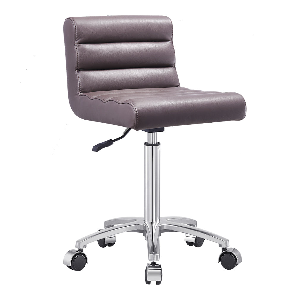 Jockey Brown Rolling Stool Chair