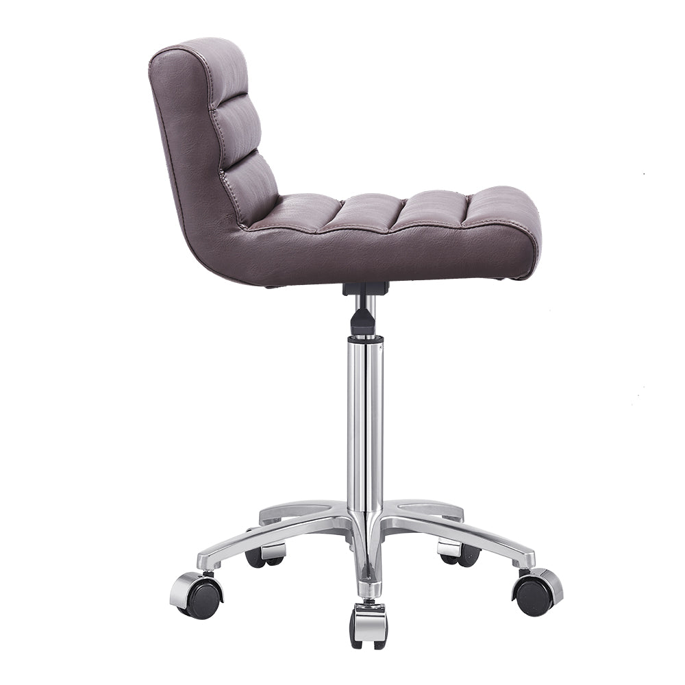 Jockey Brown Rolling Stool Chair