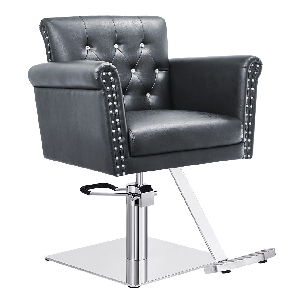Salon chair with studs
