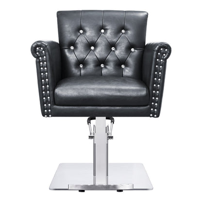 Salon chair with studs