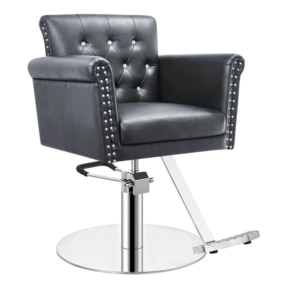 Salon chair with studs