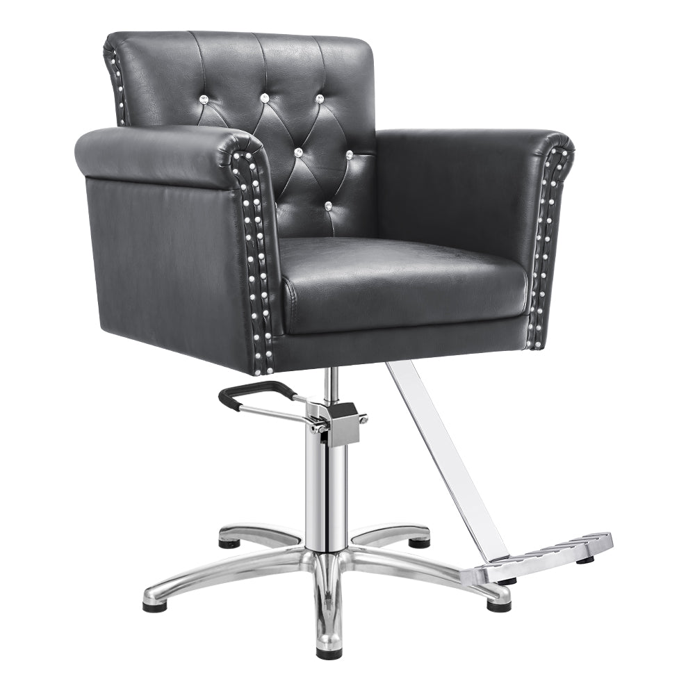 Salon chair with studs