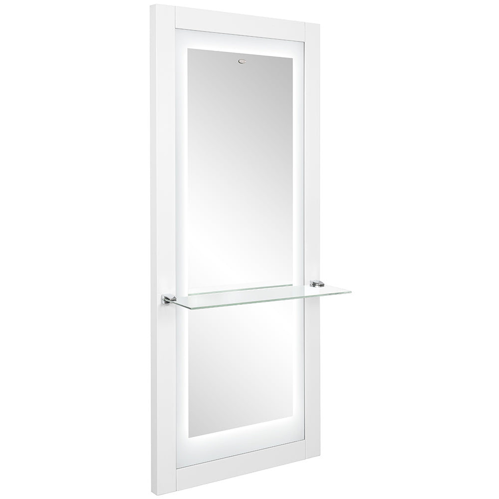 Luna II LED Lighted Hair Salon Station and Wall Mirror
