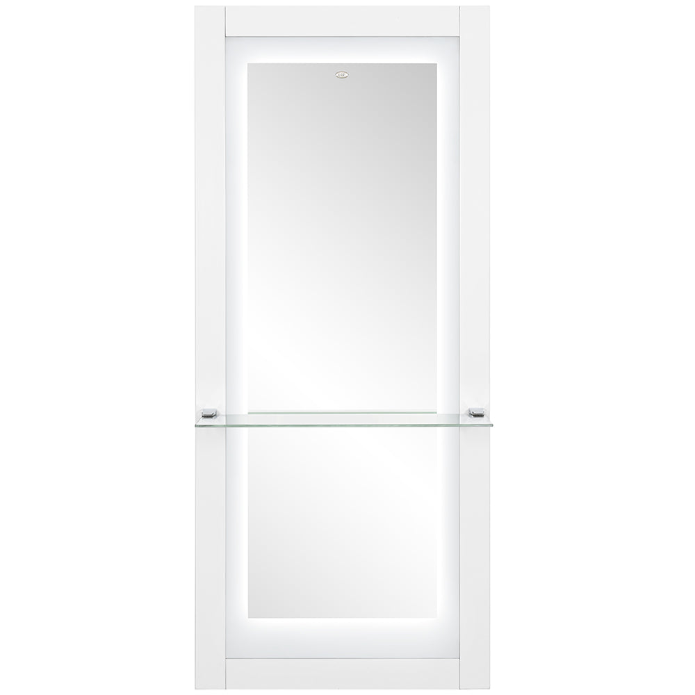 Luna II LED Lighted Hair Salon Station and Wall Mirror
