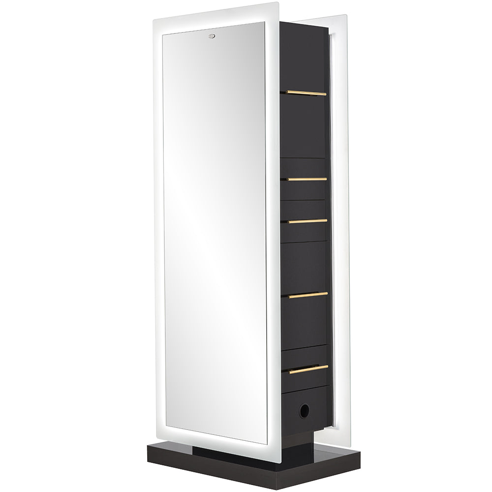 Magic Double Salon Mirror With Cabinet