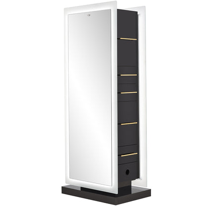 Magic Double Salon Mirror With Cabinet
