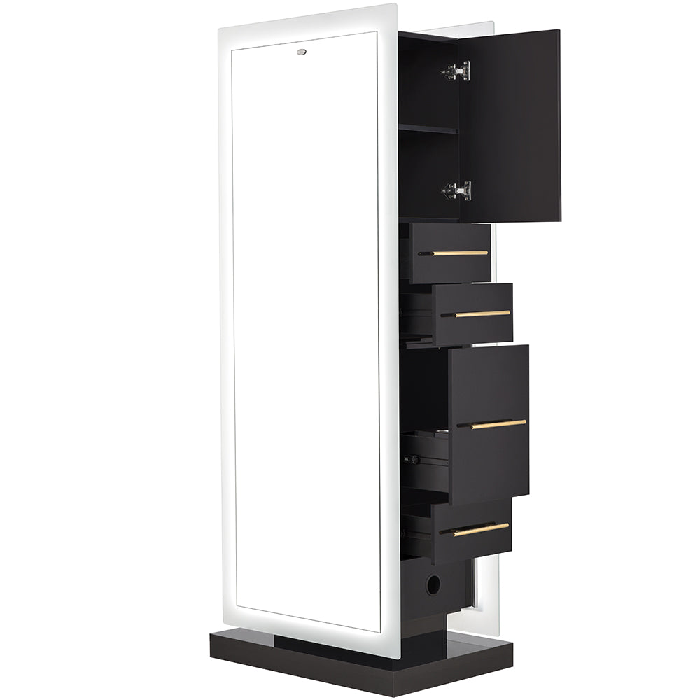 Magic Double Salon Mirror With Cabinet