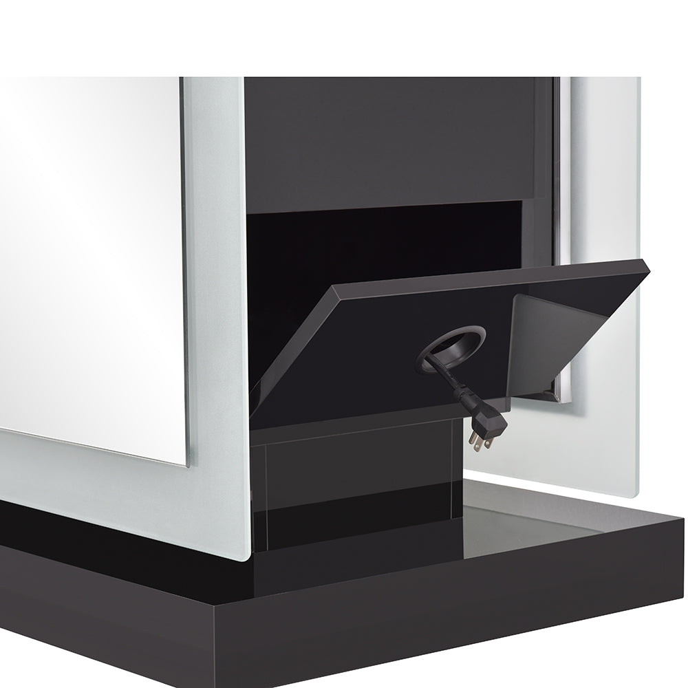 Magic Double Salon Mirror With Cabinet