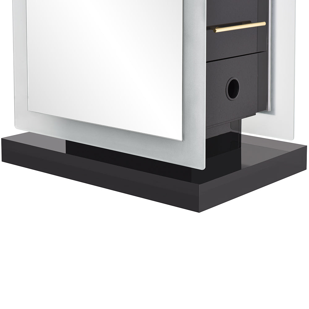 Magic Double Salon Mirror With Cabinet