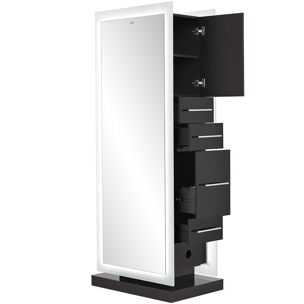 Magic Double Salon Mirror With Cabinet