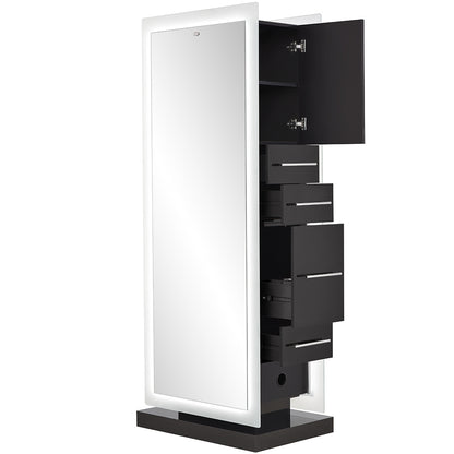 Magic Double Salon Mirror With Cabinet