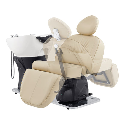 Maximus Spa Salon Reclining Shampoo Bed with Rotating Seat