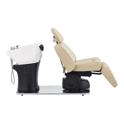 Maximus Spa Salon Reclining Shampoo Bed with Rotating Seat