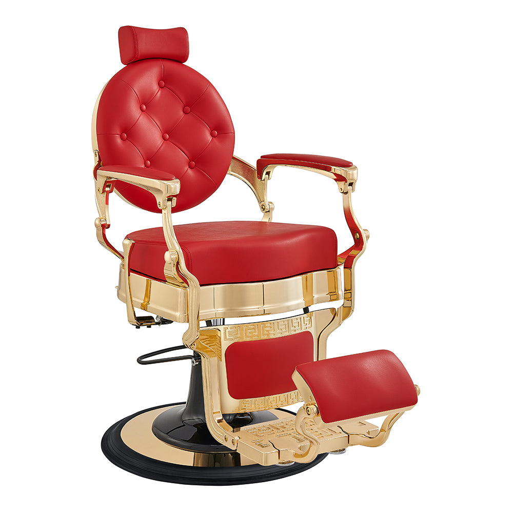 Princeton Red Gold Barber Chair