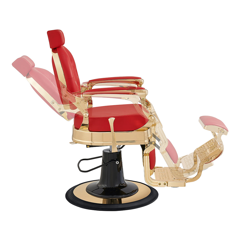 Princeton Red Gold Barber Chair
