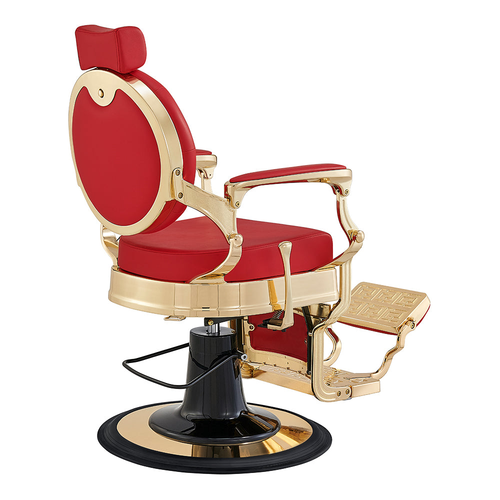 Princeton Red Gold Barber Chair
