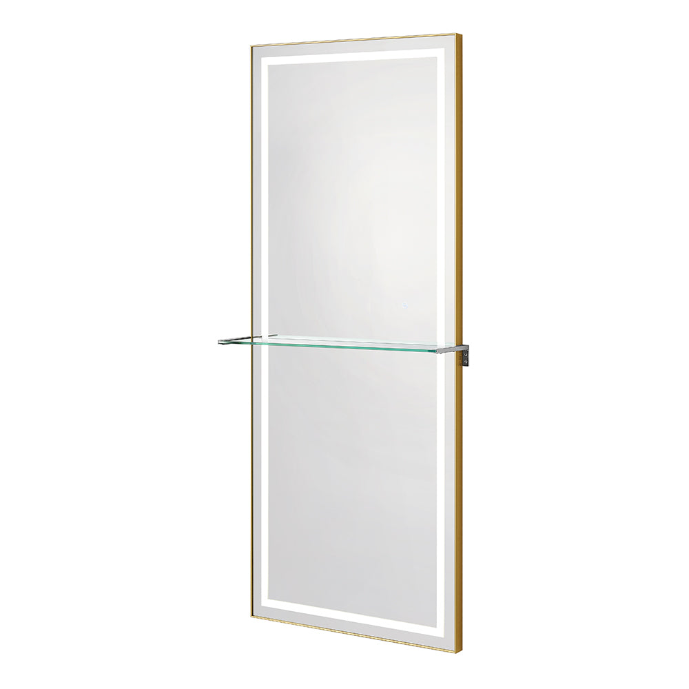Symphony Gold Aluminum LED Salon Mirror