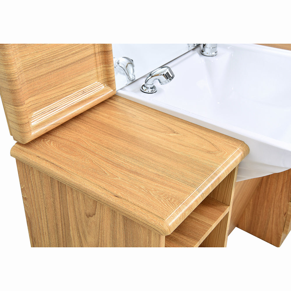 Taylor Walnut  Barber Station With Mirror