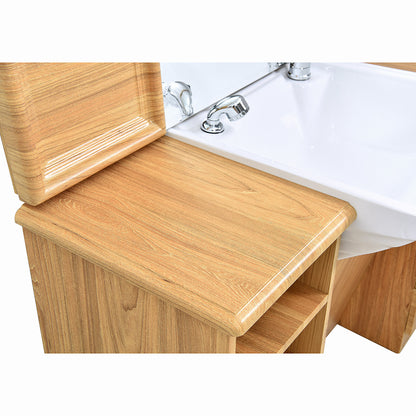 Taylor Walnut  Barber Station With Mirror