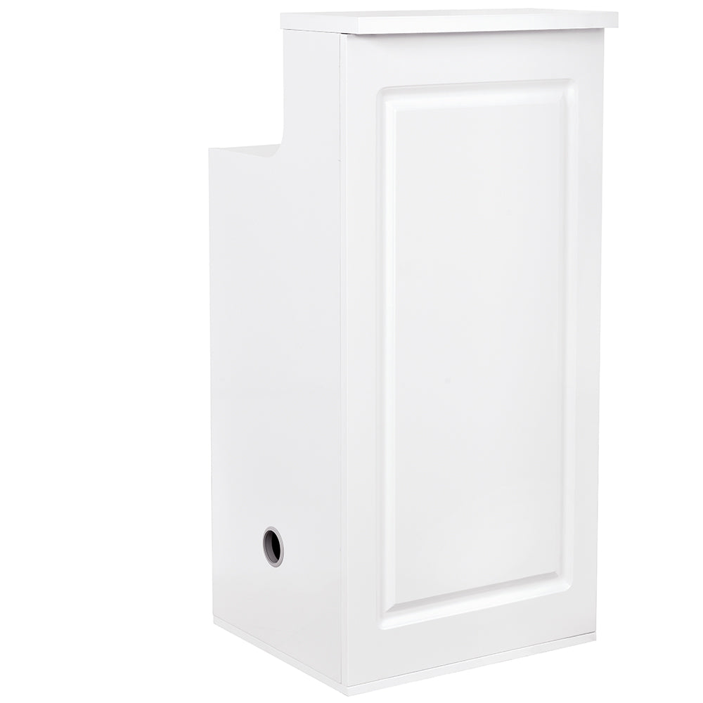 Valencia Small White Reception Desk