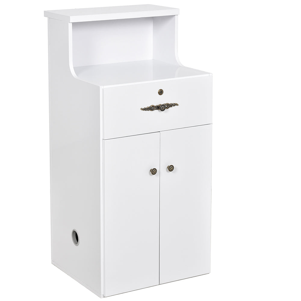 Valencia Small White Reception Desk