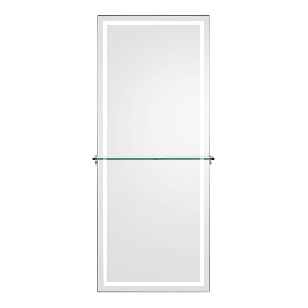 Symphony Gold Aluminum LED Salon Mirror