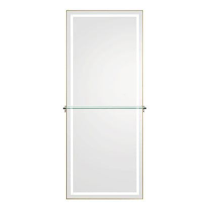 Symphony Gold Aluminum LED Salon Mirror