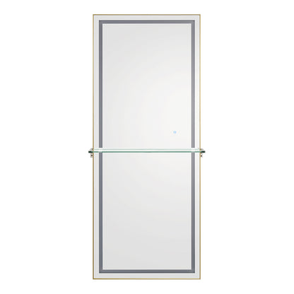 Symphony Gold Aluminum LED Salon Mirror
