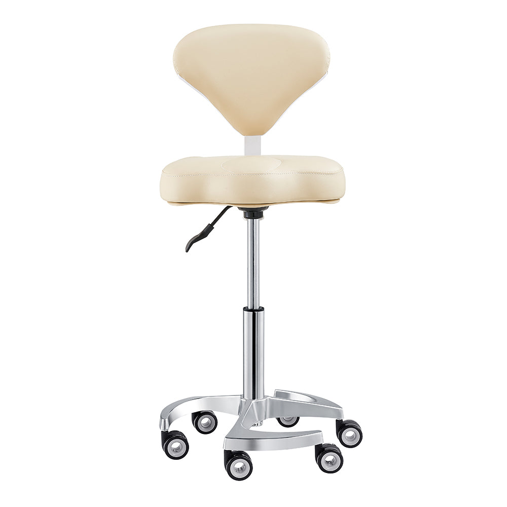 Zen Beige Rolling Stool