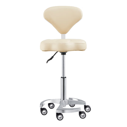 Zen Beige Rolling Stool