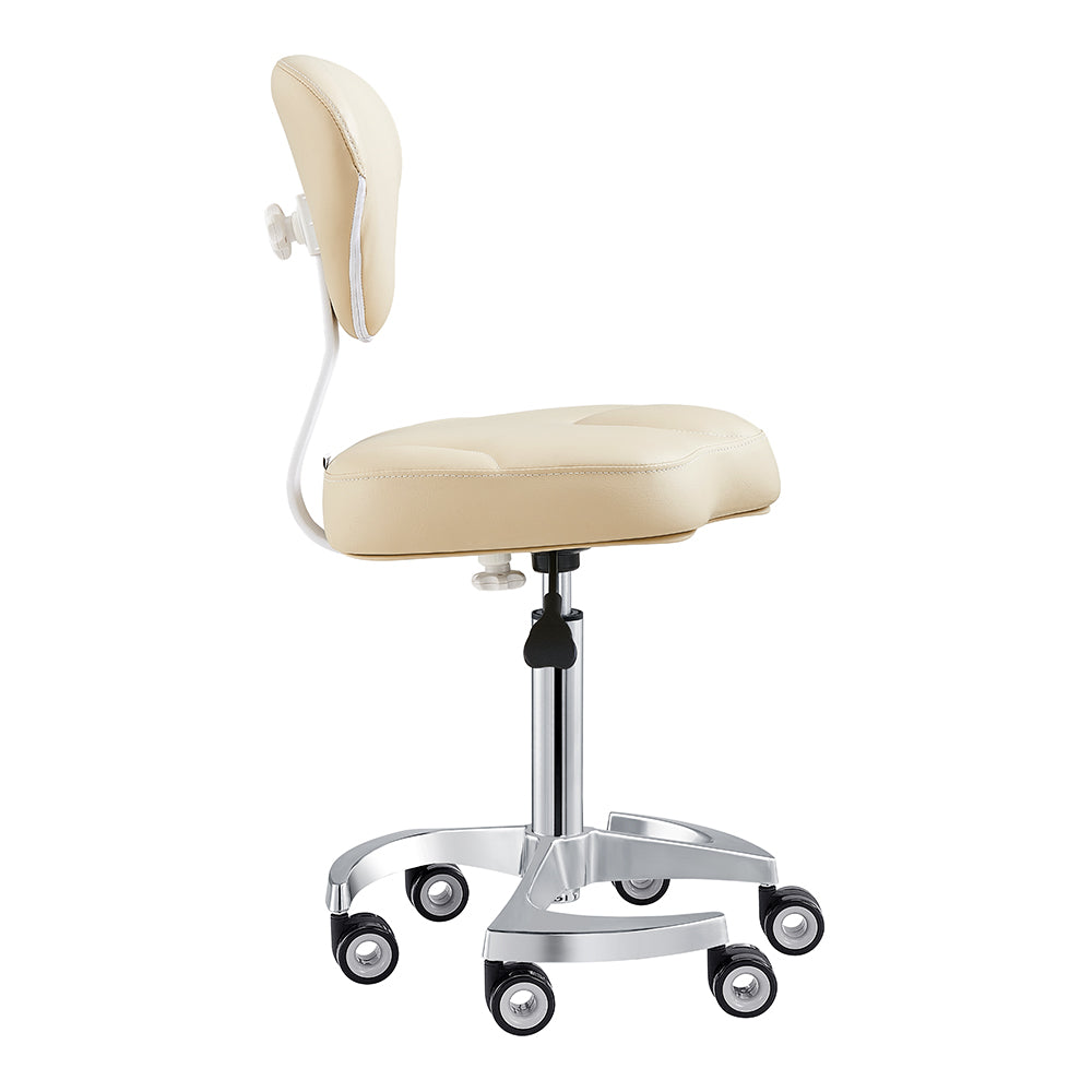 Zen Beige Rolling Stool