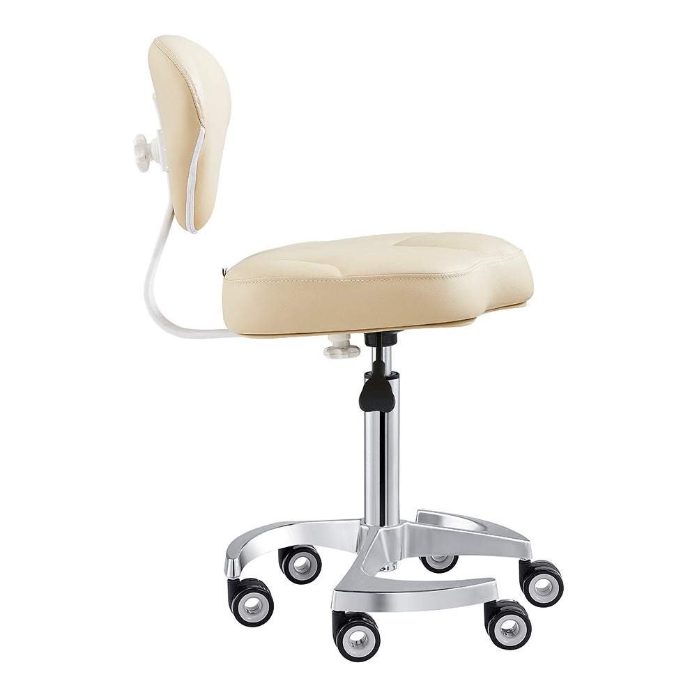 Zen Beige Rolling Stool