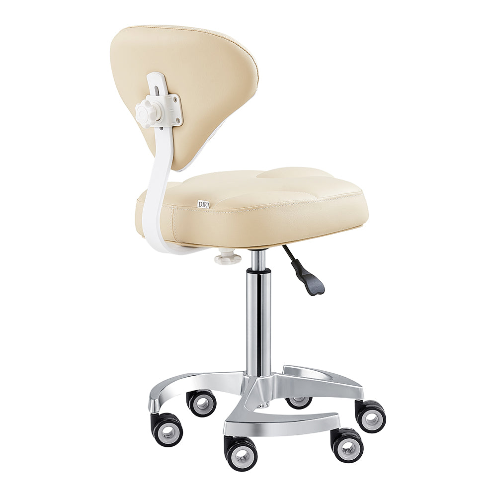 Zen Beige Rolling Stool